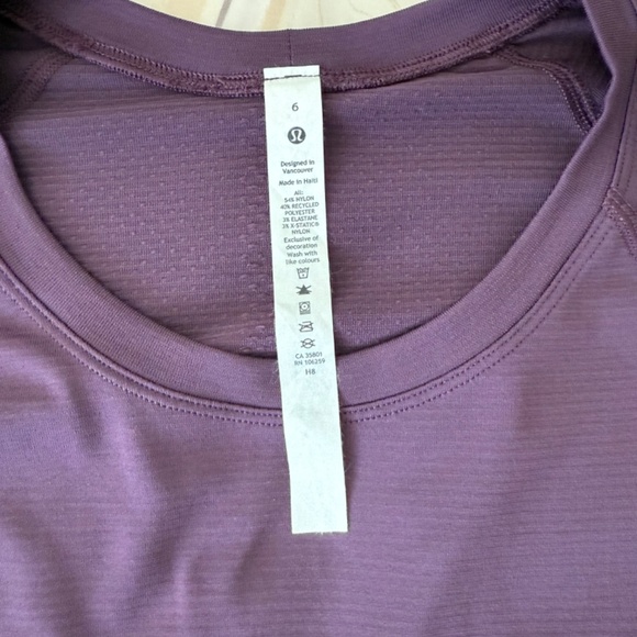 Lululemon Swiftly Tech Long Sleeve 2.0 Grape Thistle / Grape Thistle Size 6 $78 - Picture 2 of 14